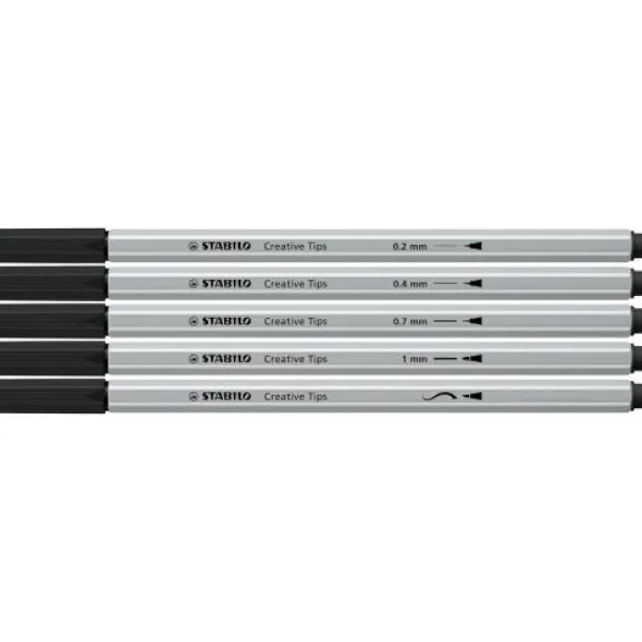 STABILO Creative Tips ARTY 5-pack Svart