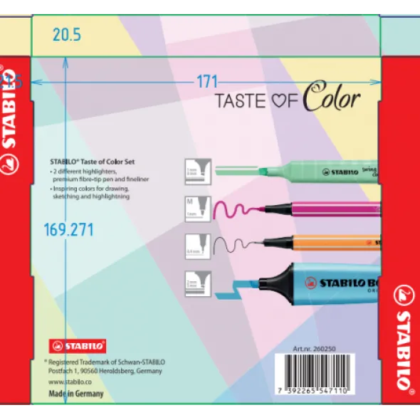 Stabilo Taste of Color Mixed Set 8-pack