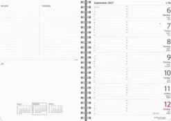 Stora Noteskalendern svart konstläder 2027