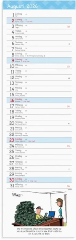 Stor Bordskalender Humor 2026