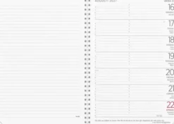 Stor Veckokalender svart konstläder med slejf 2027