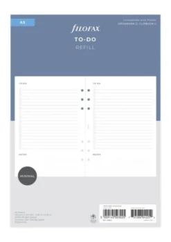 To-Do refill till Filofax A5 eller Clipbook (14,8x21cm)