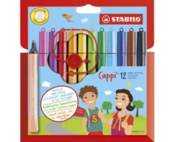Tuschpennor Stabilo Cappi 12-pack