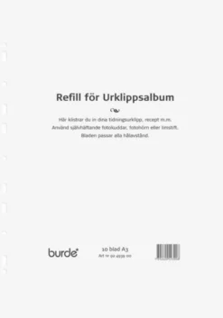Urklippsalbumblad 10-pack A3