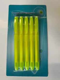 Överstrykningspenna 5-pack gul