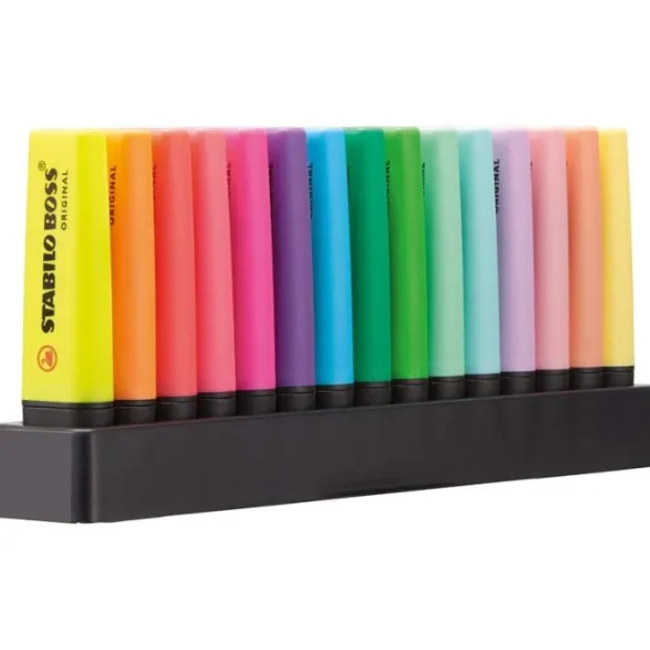 Överstrykningspenna Stabilo Boss Deskset 15/fp