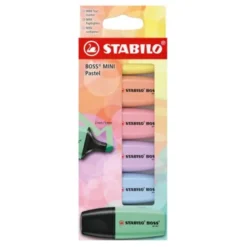 Överstrykningspenna Stabilo Boss Mini Pastell 6-pack