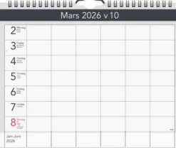 Väggagenda A4 2026