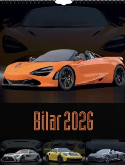 Väggkalender Bilar 2026