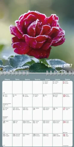 Väggkalender Blommor 2027