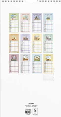 Väggkalender Familjens Roliga 2026-2027