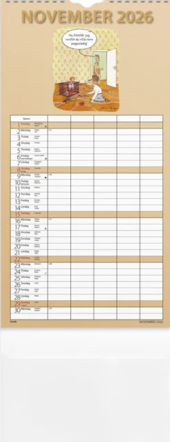 Väggkalender Familjens Roliga 2026-2027