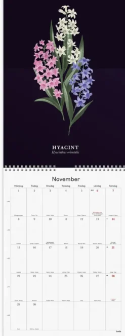 Väggkalender Illustrerad Blomster 2027