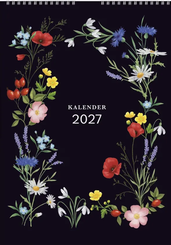 Väggkalender Illustrerad Blomster 2027