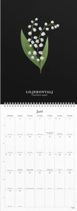 Väggkalender Illustrerad Blomster 2026