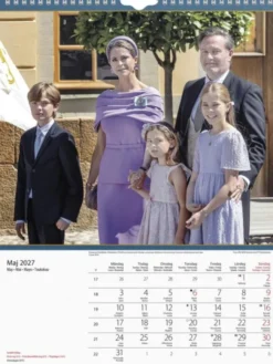 Väggkalender Kungafamiljen 2027