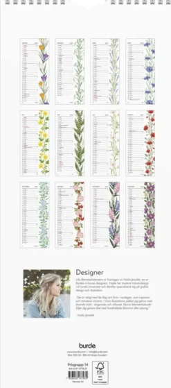 Väggkalender Lilla Blomsterkalendern 2027