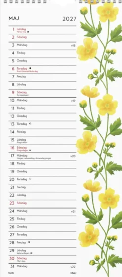 Väggkalender Lilla Blomsterkalendern 2027