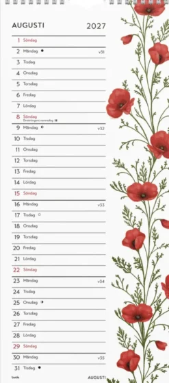 Väggkalender Lilla Blomsterkalendern 2027