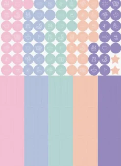Väggkalender Pastell stickers 2026