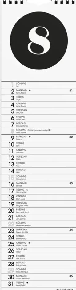 Väggkalender Simple 2027
