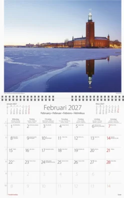 Väggkalender Stockholm 2027