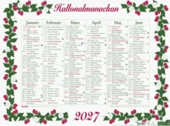 Väggkalender Stora Hallonalmanackan 2027