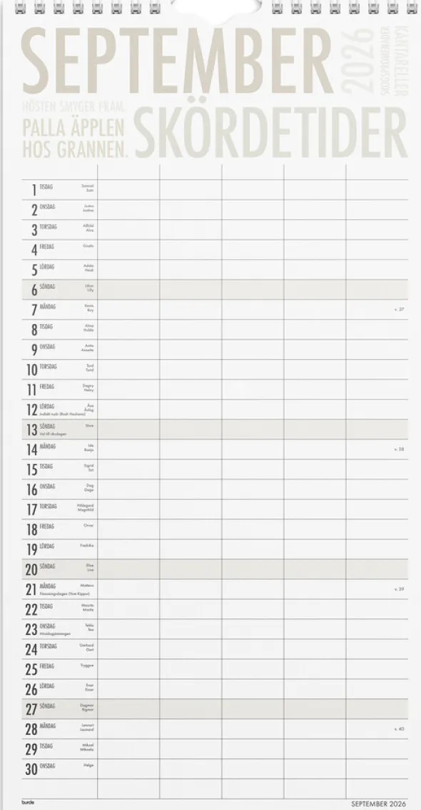 Väggkalender TrendArt 2026-2027