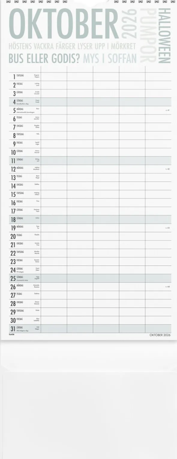 Väggkalender TrendArt 2026-2027