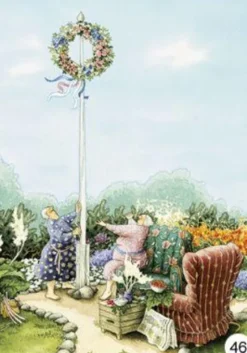 Vykort Inge Löök "Hissar sommarkransen"