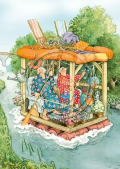 Vykort Inge Löök "Åker flotte"