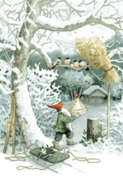 Vykort Inge Löök "Tomten och domherrar"