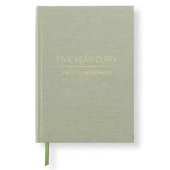 5 Year Journal A5 Green Leaf